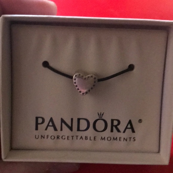 Pandora sterling/14k ring in box heart charm - Picture 4 of 6